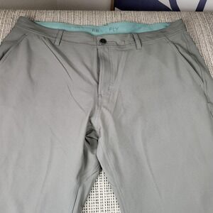 Free Fly Pants Mens 40x32 Gray Chino Regular Fit Stretch Casual Outdoor